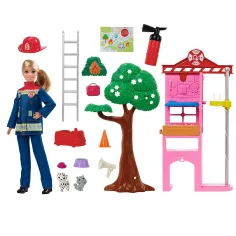 Barbie: Zestaw zabawkowy remiza strażacka - Mattel zdjęcie 3