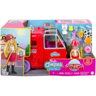 Barbie: Zestaw zabawowy z wozem strażackim Chelsea - Mattel