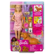 Barbie zestaw do zabawy z nowonarodzonymi szczeniętami - Mattel