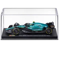 Bburago: Aston Martin AMR23 samochód wyścigowy F1 metalowy model w skali 1/43 (Fernando Alonso #14, wersja z kaskiem) zdjęcie 4