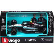 Bburago: Mercedes-AMG F1 W15 Performance, metalowy model samochodu wyścigowego 1/43 (Lewis Hamilton #44)