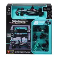 Bburago: Samochód wyścigowy F1 1/43 - MB AMG W15 E Performance pit stop