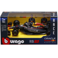 Bburago: metalowy model samochodu wyścigowego Red Bull RB21 F1 w skali 1:43 (Max Verstappen nr 1)