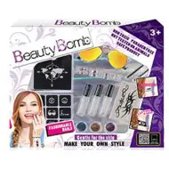 Beauty World: Kreatywny zestaw Beauty Bomb z brokatowym tatuażem i okularami przeciwsłonecznymi