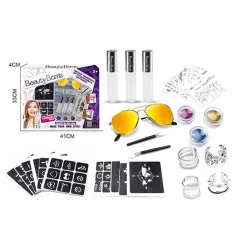 Beauty World: Kreatywny zestaw Beauty Bomb z brokatowym tatuażem i okularami przeciwsłonecznymi zdjęcie 2