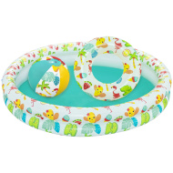 Bestway: Beachtastic nadmuchiwany brodzik zestaw 3 w 1 Ø 122 x 20 cm