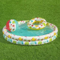Bestway: Beachtastic nadmuchiwany brodzik zestaw 3 w 1 Ø 122 x 20 cm zdjęcie 3
