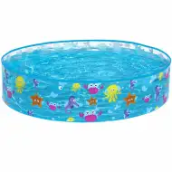 Bestway: Fill N Fun Morski Basen Dziecięcy z Motywem Zwierząt Morskich, Ø 122 x 25 cm