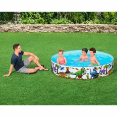 Bestway: Fill n Fun™ basenik z dinozaurami, sztywny, Ø 183 x 38 cm zdjęcie 4