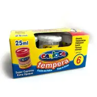 Biała tempera w słoiczkach 6x35 g - Carioca