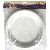 Biały duży papierowy talerz 23 cm 6 szt.