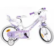 Biały rower dziecięcy dla dziewczynki w rozmiarze 16 - rower Dino Bikes