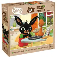 Bing i Flop pieką ciasteczka, puzzle ekologiczne 24 elementy 70x50 cm - Lisciani