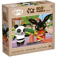 Bing i Pandó na placu zabaw 24-elementowe Eco mini puzzle 35x25 cm - Lisciani