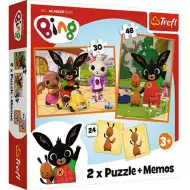 Bing i przyjaciele 2 w 1 - puzzle i gra pamięciowa - Trefl