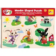 Bing i przyjaciele 6-elementowe drewniane puzzle z sorterem kształtów - Lisciani