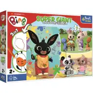 Bing i przyjaciele Super Gigantyczne dwustronne puzzle 3 w 1, 15 elementów – Trefl