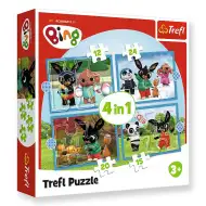 Bing i przyjaciele Szczęśliwy Bing 4 w 1 puzzle zestaw - Trefl