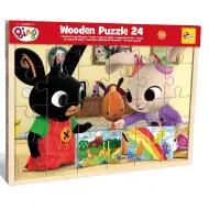 Bing i przyjaciele drewniane puzzle z ramką 24 elementy – Lisciani