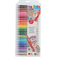 Birello Color Relax dwustronne zmywalne flamastry zestaw 30 sztuk - Carioca