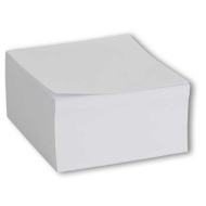 Bloczek biurowy 8,5x8,5x4 cm, 500 kartek, biały, sklejony