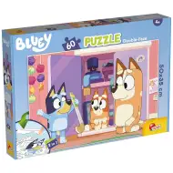Bluey 2 w 1 60-elementowa układanka i kolorowanka 50x35 cm - Lisciani