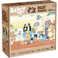Bluey 2 w 1 puzzle ekologiczne 60 elementów i kolorowanka 70x50 cm - Lisciani