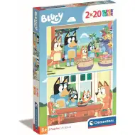 Bluey 2x20-elementowe supercolor puzzle - Clementoni