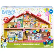Bluey: Świąteczny zestaw do zabawy z domem rodzinnym i figurką Bluey w świątecznym stroju