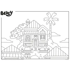 Bluey bajka na dobranoc 2 w 1 puzzle 24-elementowe i kolorowanka 35x25 cm - Lisciani zdjęcie 3