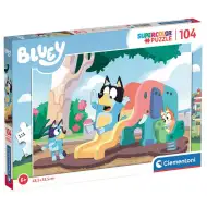 Bluey pies zjeżdża na zjeżdżalni 104-elementowa układanka Supercolor - Clementoni