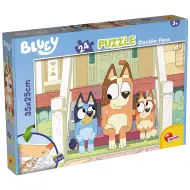 Bluey pieski na schodach 2 w 1 puzzle 24 elementów i kolorowanka 35x25 cm - Lisciani