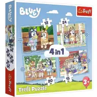 Bluey świat 4 w 1 puzzle 12-15-20-24 elementów – Trefl