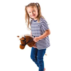 Bonnie, konik na kijku w ciemnobrązowym kolorze - Woodyland zdjęcie 3