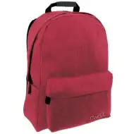 Bordowa jednokolorowa torba szkolna, plecak jeansowy 32x17x42cm