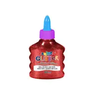 Brokatowy płynny klej w kolorze czerwonym 88 ml - Carioca