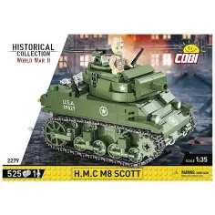COBI: H.M.C M8 Scott z II wojny światowej — zestaw konstrukcyjny czołgu (2279)
