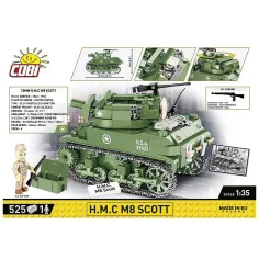 COBI: H.M.C M8 Scott z II wojny światowej — zestaw konstrukcyjny czołgu (2279) zdjęcie 2