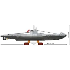 COBI: II wojna światowa — U-Boot U-52 (Typ VIIB) — zestaw do budowy okrętu (4852) zdjęcie 5