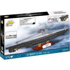 COBI: II wojna światowa — U-Boot U-52 (Typ VIIB) — zestaw do budowy okrętu (4852) zdjęcie 7