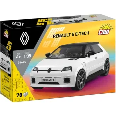 COBI: Renault 5 E-Tech, biały samochód, zabawka konstrukcyjna (24675)