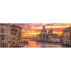 Canal Grande, Wenecja 1000-elementowe HQC puzzle panoramiczne 98x33cm - Clementoni zdjęcie 2