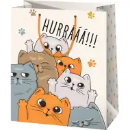 Cardex: „Hurraaa!!!” wielka torba prezentowa z kotkiem 33x15x44 cm