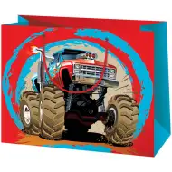 Cardex: Duża torba prezentowa z samochodem Monster Truck 26,7x13,7x33 cm