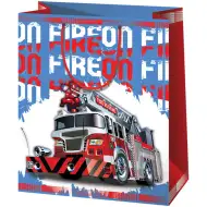 Cardex: Gigantyczna torba prezentowa z motywem wozu strażackiego, 40x20x56 cm