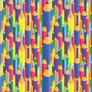 Cardex: Papier do pakowania z kolorowymi kredkami 100x70 cm