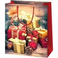 Cardex: Torebka prezentowa o normalnym rozmiarze ze świątecznym wzorem 11x6x15 cm