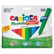 Carioca Jumbo trójkątne kolorowe kredki do rysowania, zestaw 12 sztuk