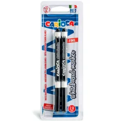 Carioca Whiteboard markery do tablic, czarne, 2 szt.