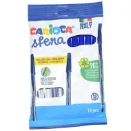Carioca: Zestaw 10 niebieskich długopisów Sfera
